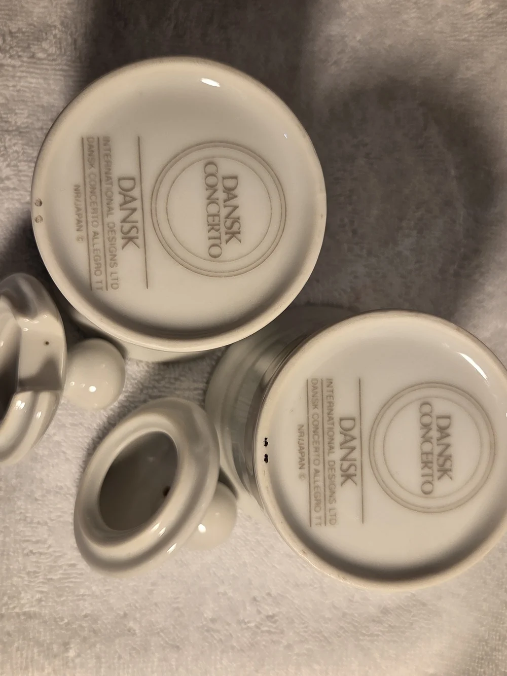 Dansk Concerto Alkegro Tsupe Mid Century Modern Creamer and Sugar  Set
